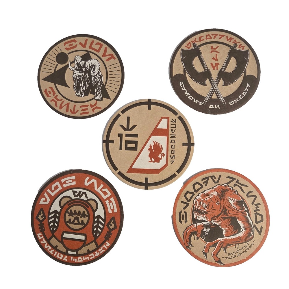 Disney Star Wars Galaxy's Edge Oga's Cantina Coasters Complete Set of 5 Batuu